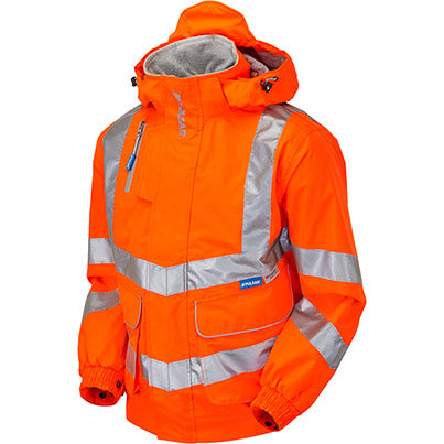 PR515 Orange Hi-Vis Bomber Jacket