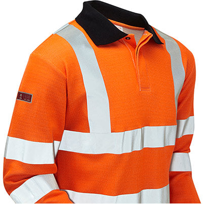 PRARC21 Men’s Long-Sleeve Hi-Vis Arc-Flash Polo Shirt