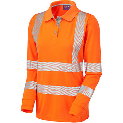 Pollyfield Women’s Long-Sleeve Hi-Vis Polo Shirt