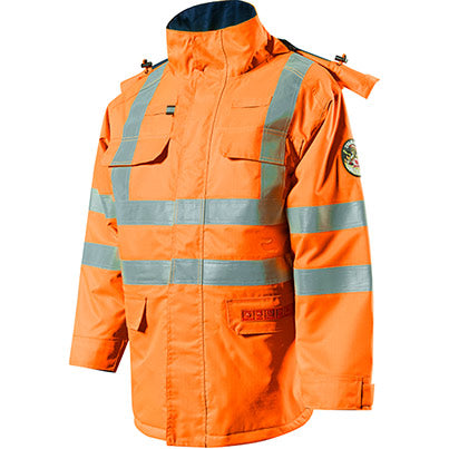 Stormbuster Contractor Waterproof Hi-Vis Flame-Retardant Parka