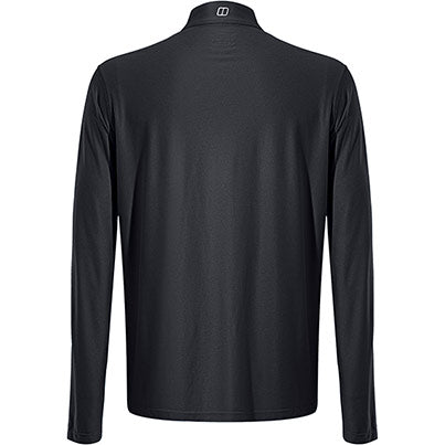 Tech Tee Men’s Black Half-Zip Long-Sleeve T-Shirt