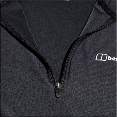 Tech Tee Men’s Black Half-Zip Long-Sleeve T-Shirt