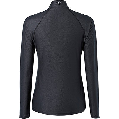 Tech Tee Women’s Black Half-Zip Long-Sleeve T-Shirt