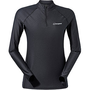 Tech Tee Women’s Black Half-Zip Long-Sleeve T-Shirt