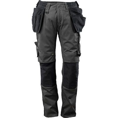 UNIQUE Kassel Men’s Anthracite/Black Trousers with Kneepad Pockets