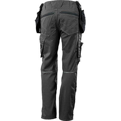 UNIQUE Kassel Men’s Anthracite/Black Trousers with Kneepad Pockets