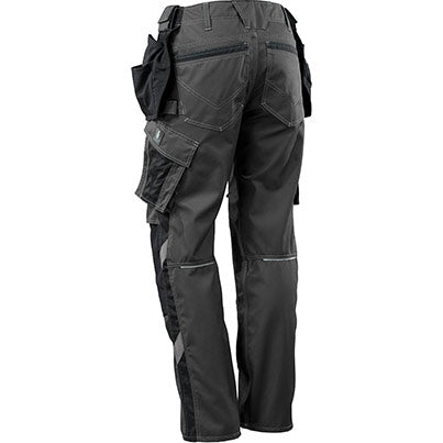 UNIQUE Kassel Men’s Anthracite/Black Trousers with Kneepad Pockets