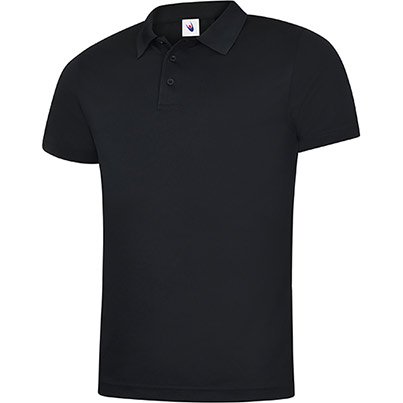 Uneek UC127 Super Cool Men’s Black Breathable Polo Shirt
