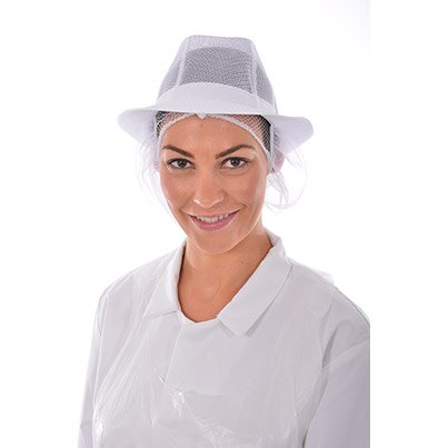 Mesh Trilby Hat with Snood