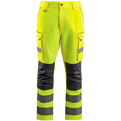 Hi-Vis Cargo Trousers with Kneepad Pockets