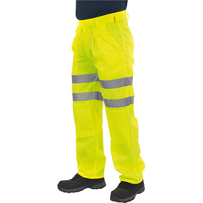 Polycotton Hi-Vis Trousers with Kneepad Pockets